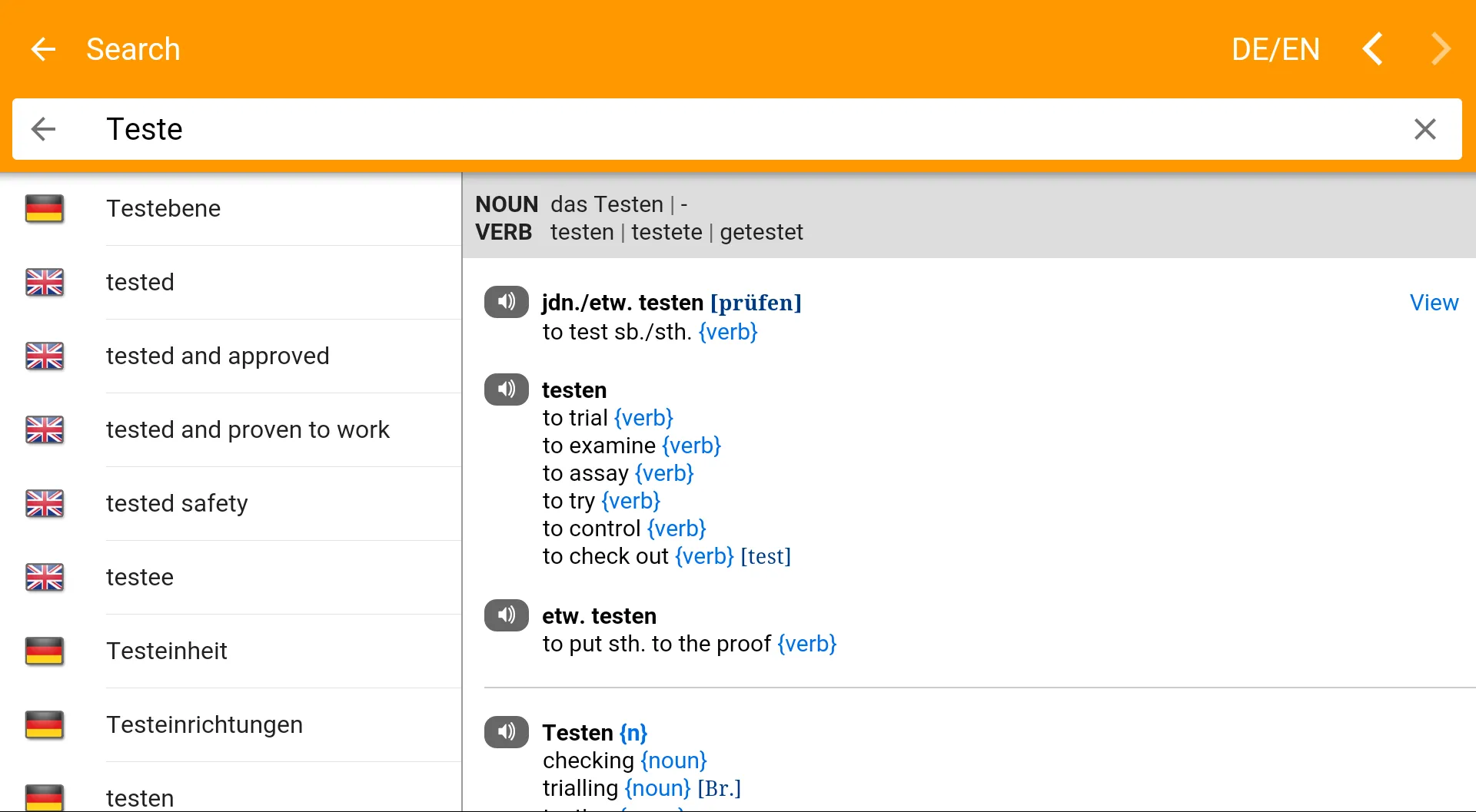 dict.cc dictionary | Indus Appstore | Screenshot