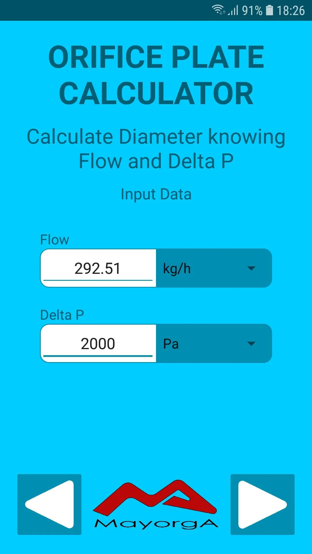 Orifice Plate Calculator | Indus Appstore | Screenshot