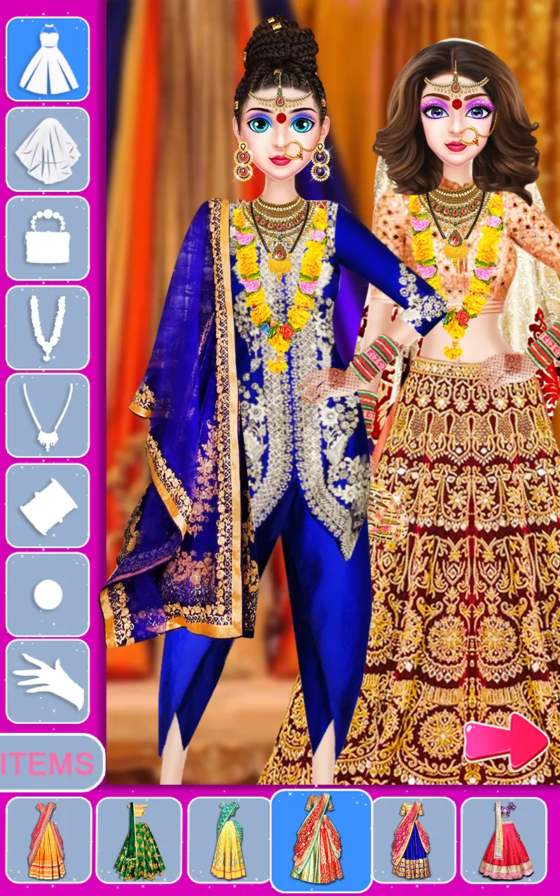 Indian Wedding Makeup Dress up | Indus Appstore | Screenshot