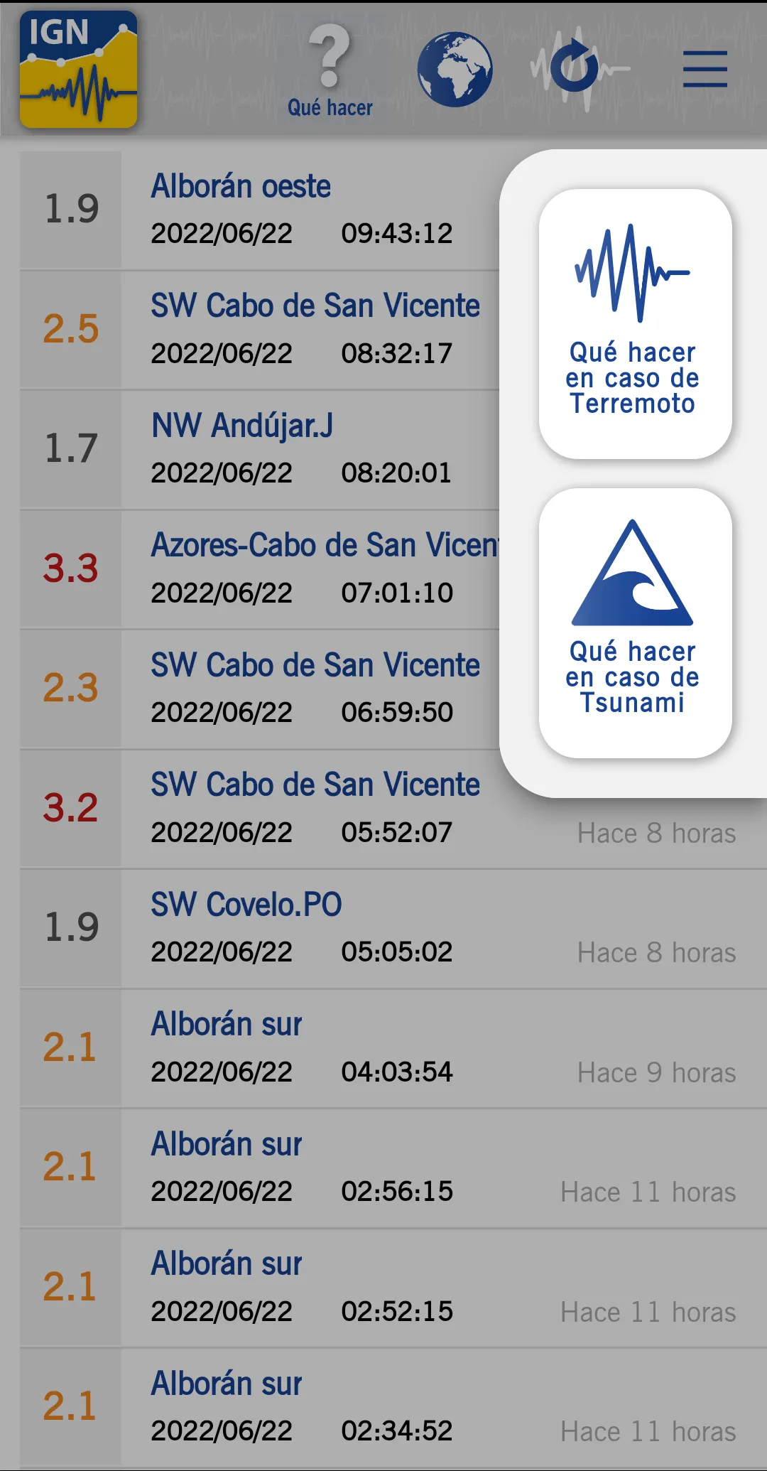 IGN Terremotos | Indus Appstore | Screenshot