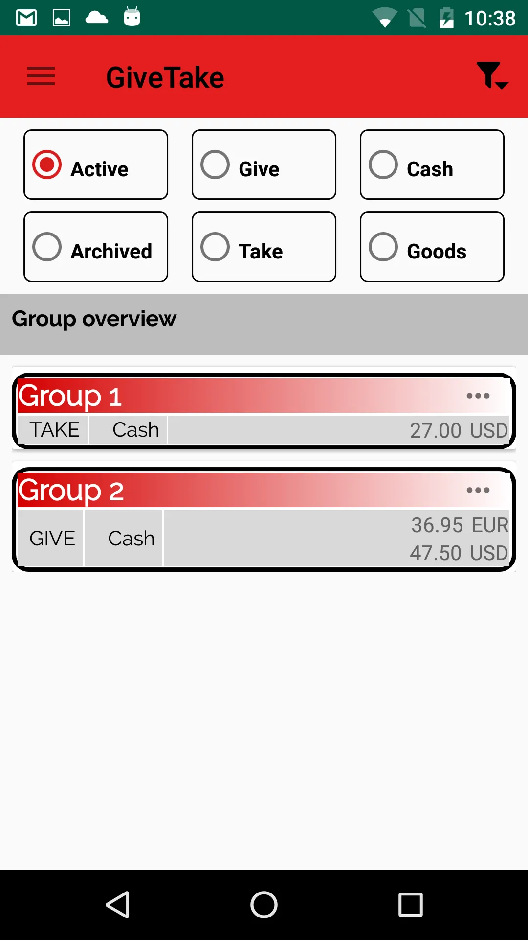 GiveTake - debts tracker | Indus Appstore | Screenshot