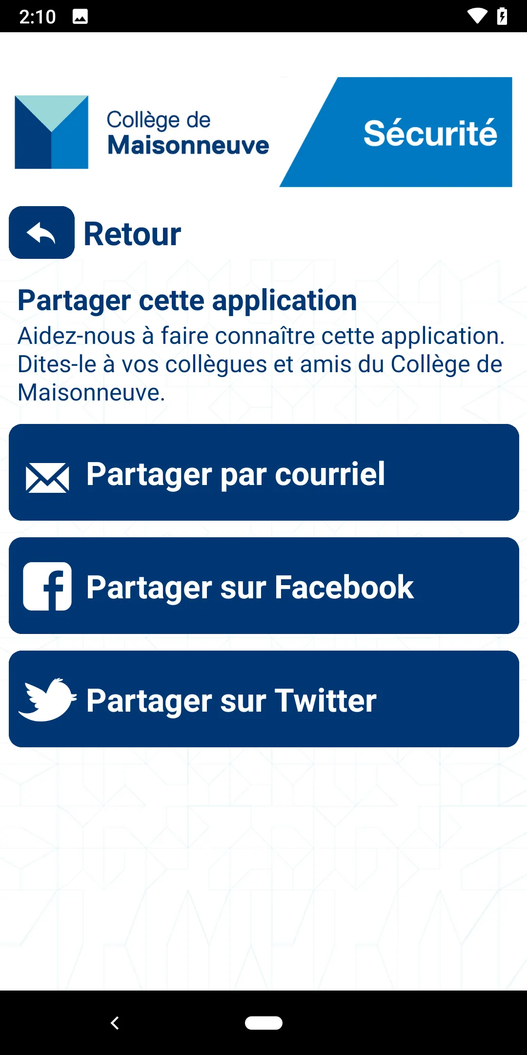 Sécurité Maisonneuve | Indus Appstore | Screenshot