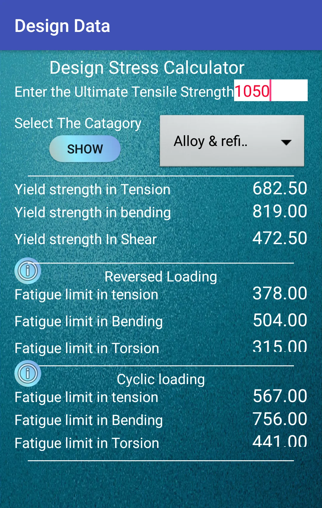 Mechanical Design Data | Indus Appstore | Screenshot