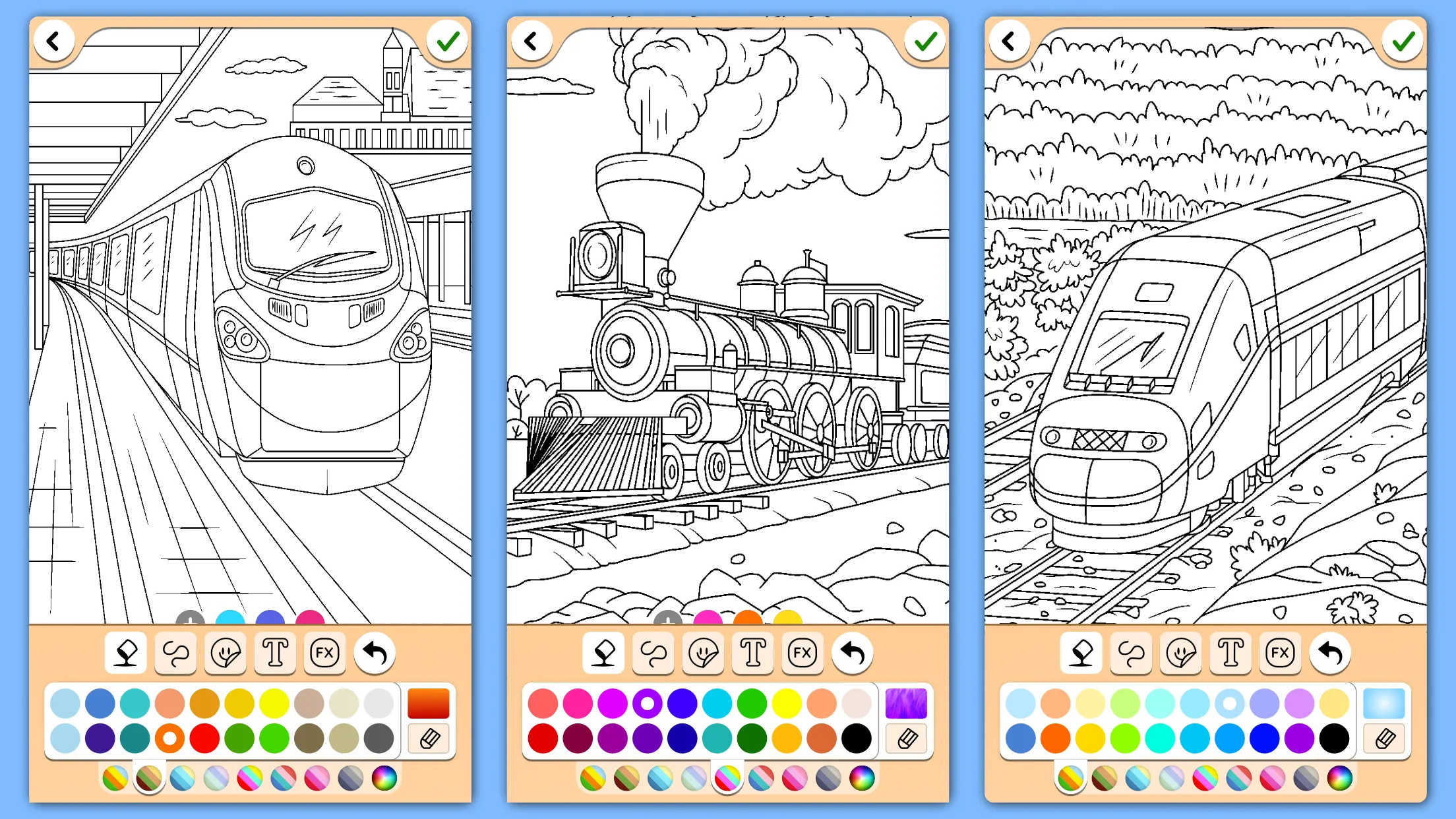 Train game: coloring book. | Indus Appstore | Screenshot