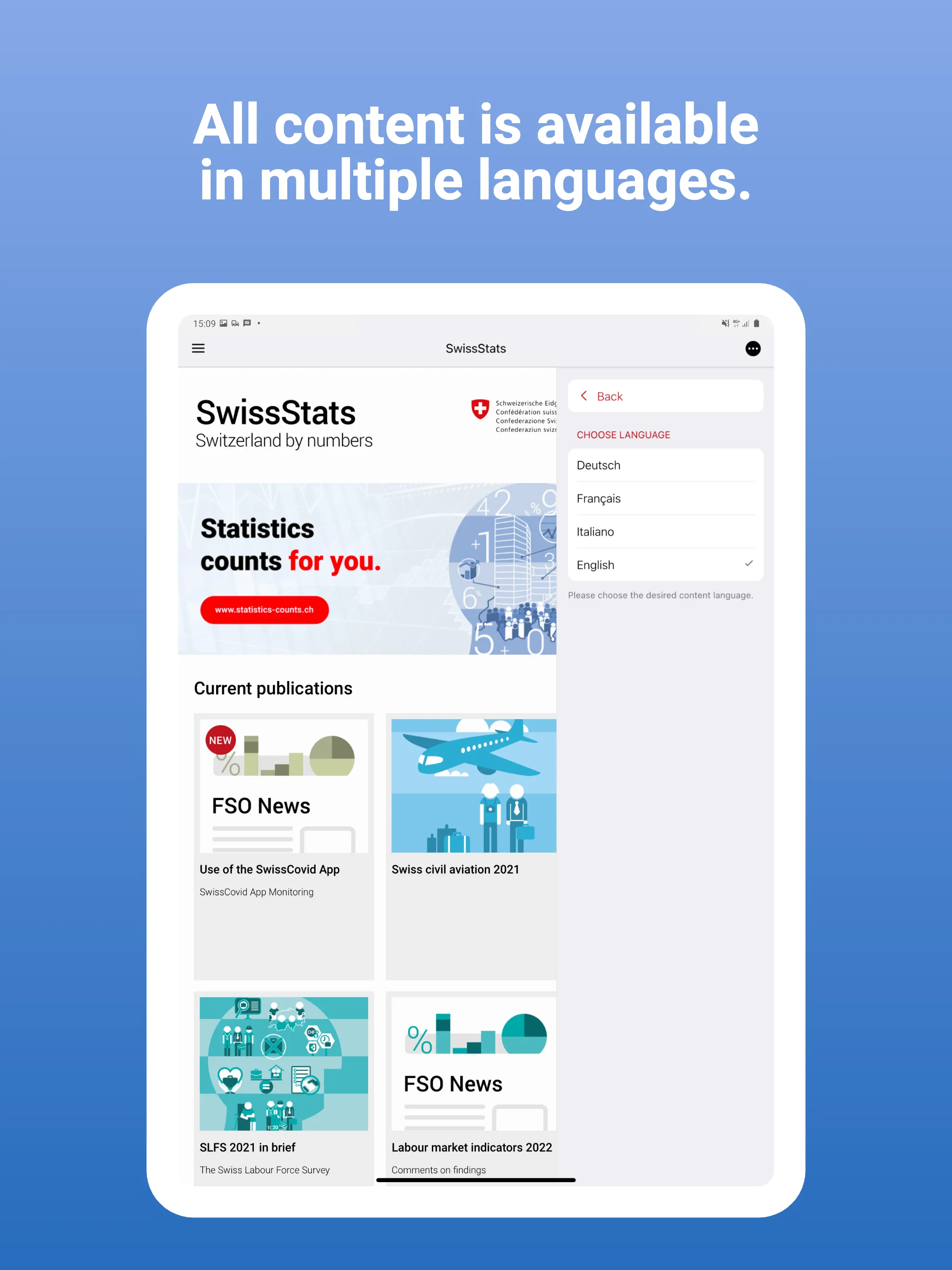 SwissStats – FSO Publications | Indus Appstore | Screenshot