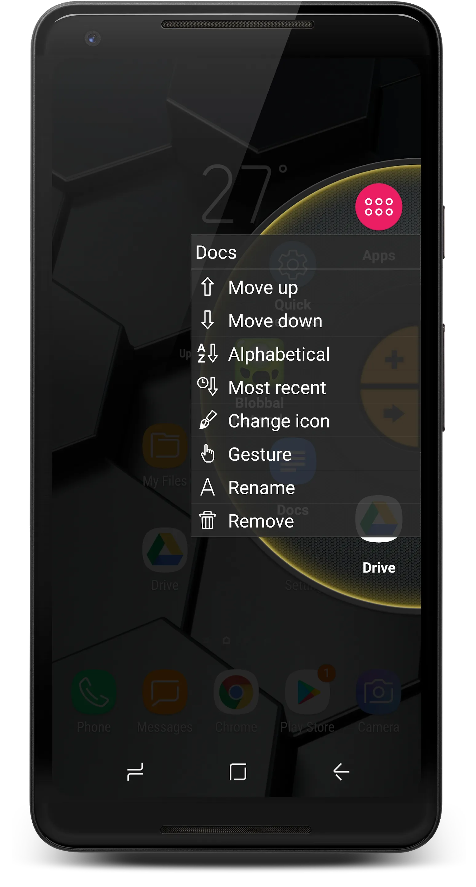 Wheel Launcher - sidebar | Indus Appstore | Screenshot