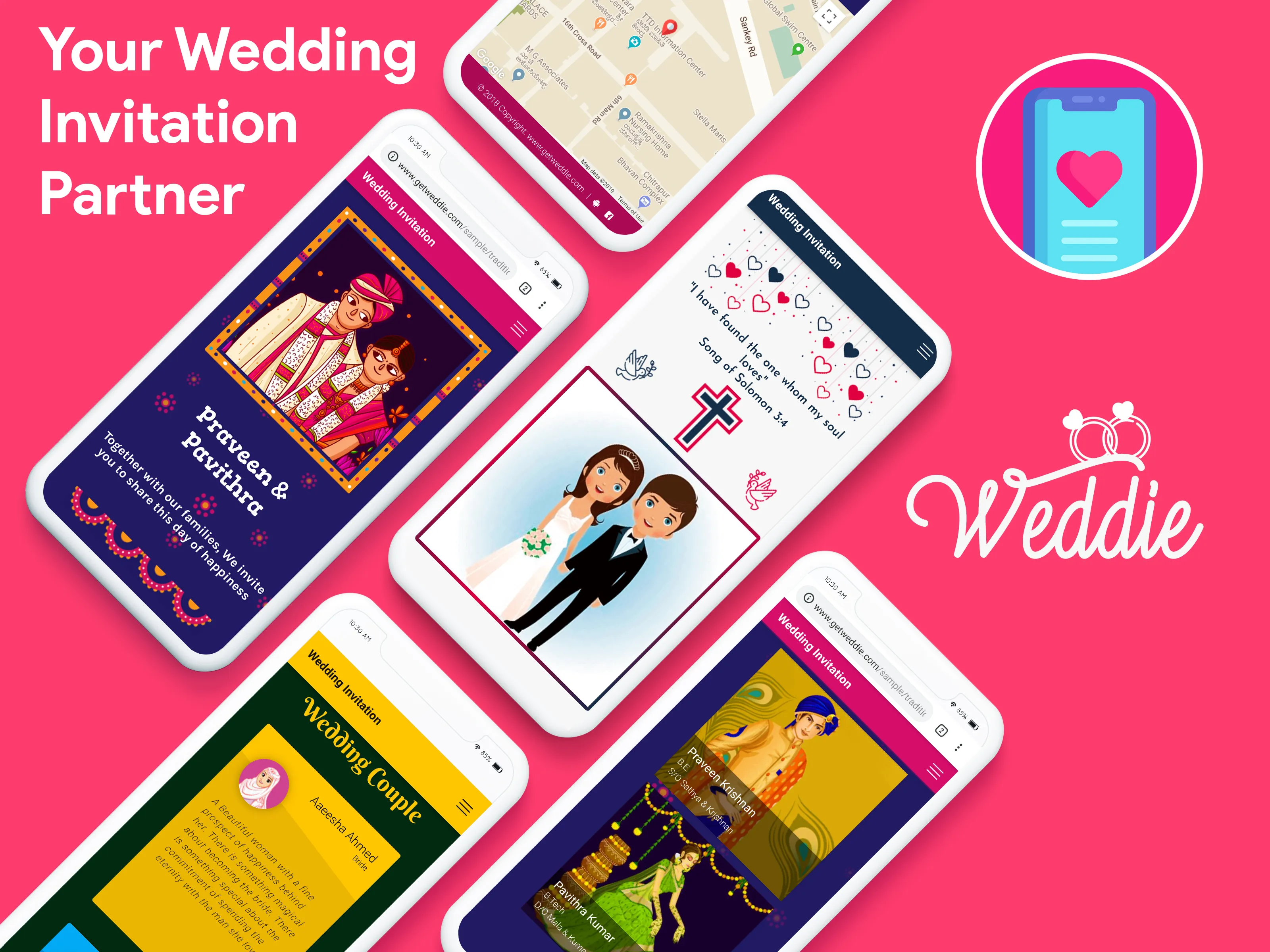 Weddie - Free Wedding Websites | Indus Appstore | Screenshot