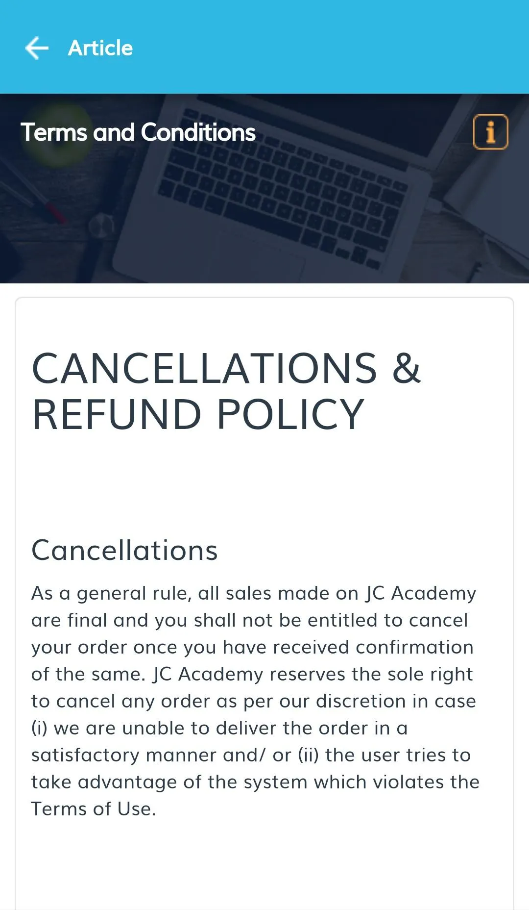 JC Academy | Indus Appstore | Screenshot