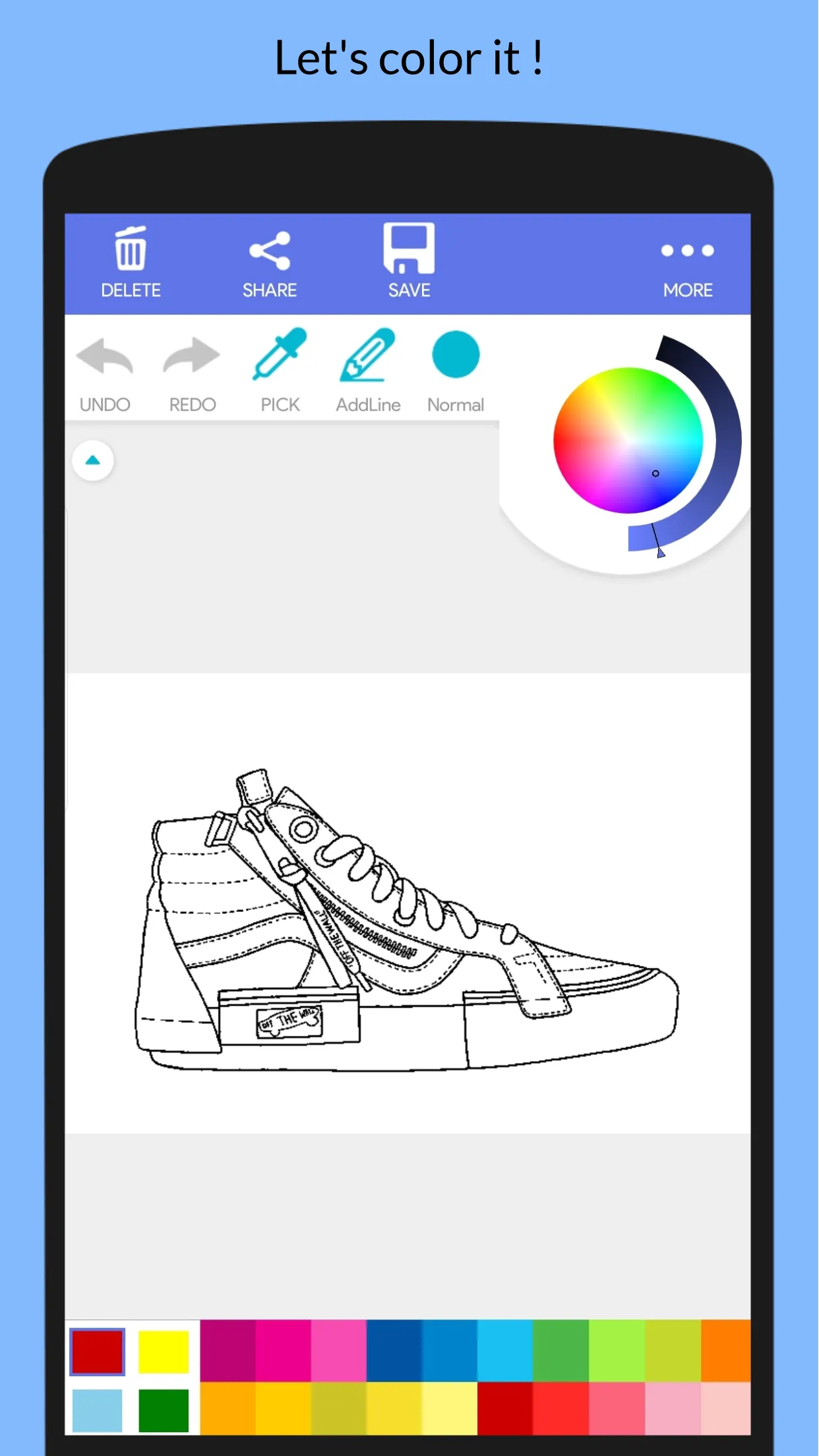 Cool Sneakers Coloring Book | Indus Appstore | Screenshot