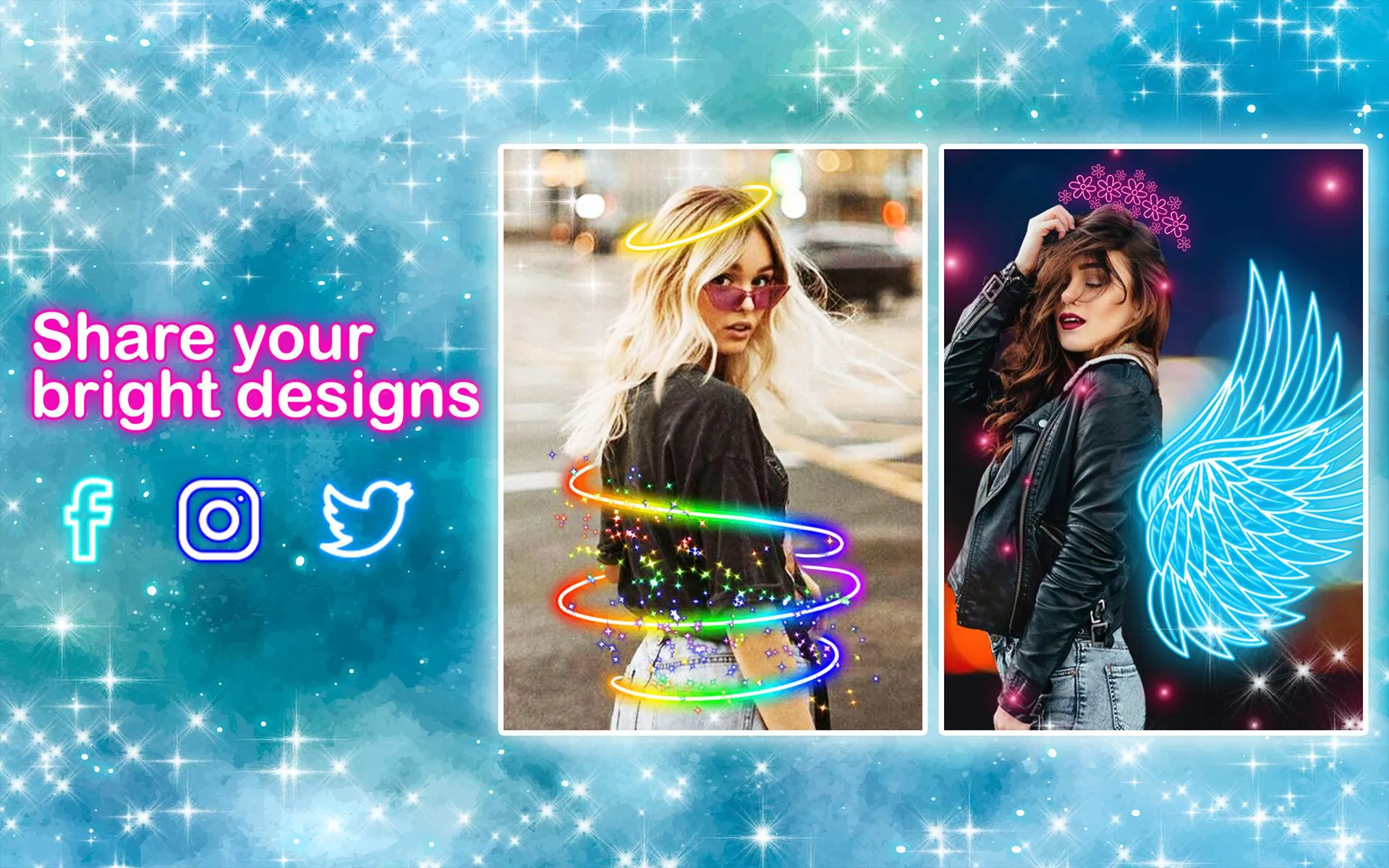 Neon Wings Photo Editor | Indus Appstore | Screenshot