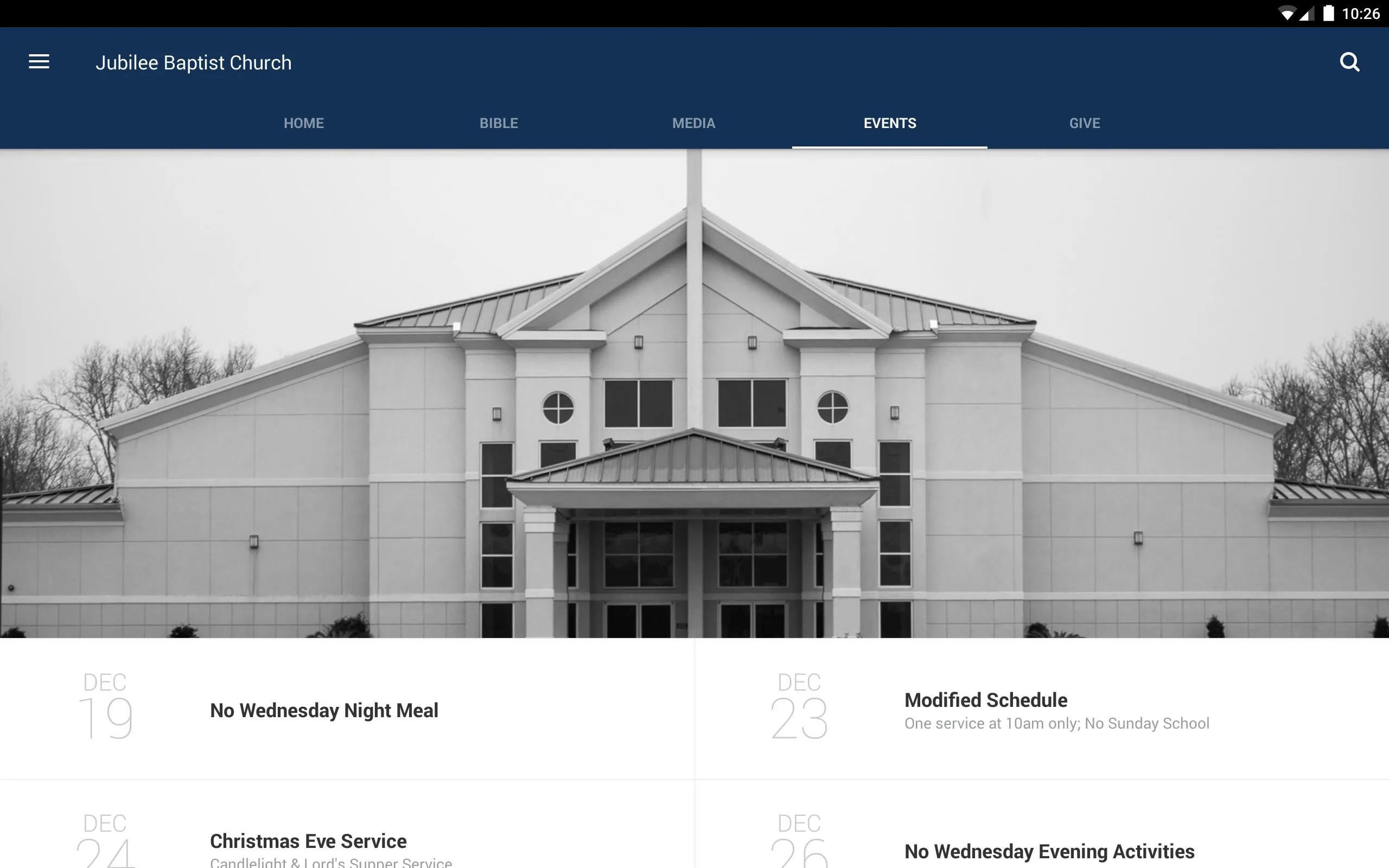 Jubilee Baptist Church | Indus Appstore | Screenshot