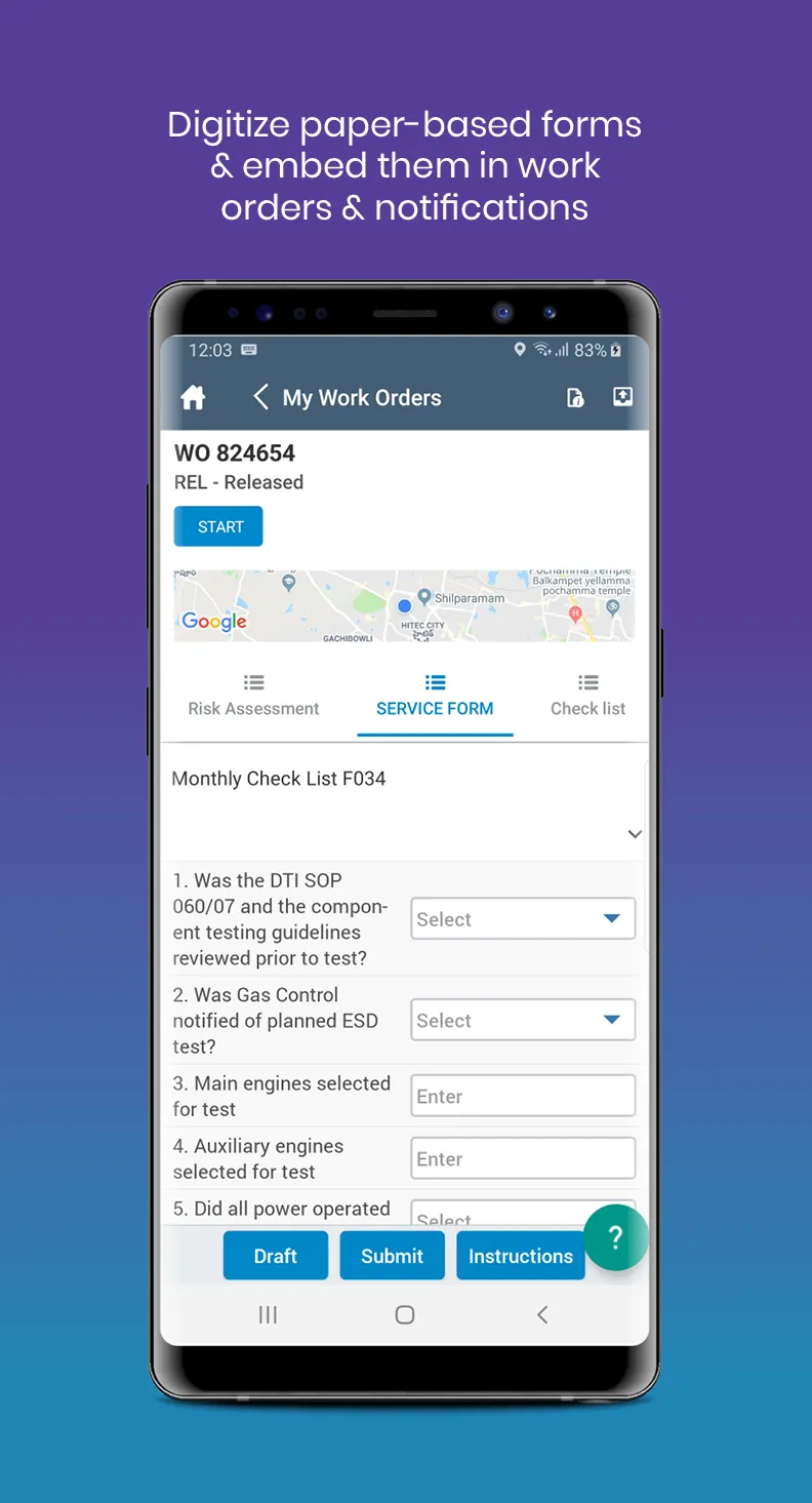 mWorkOrder | Indus Appstore | Screenshot