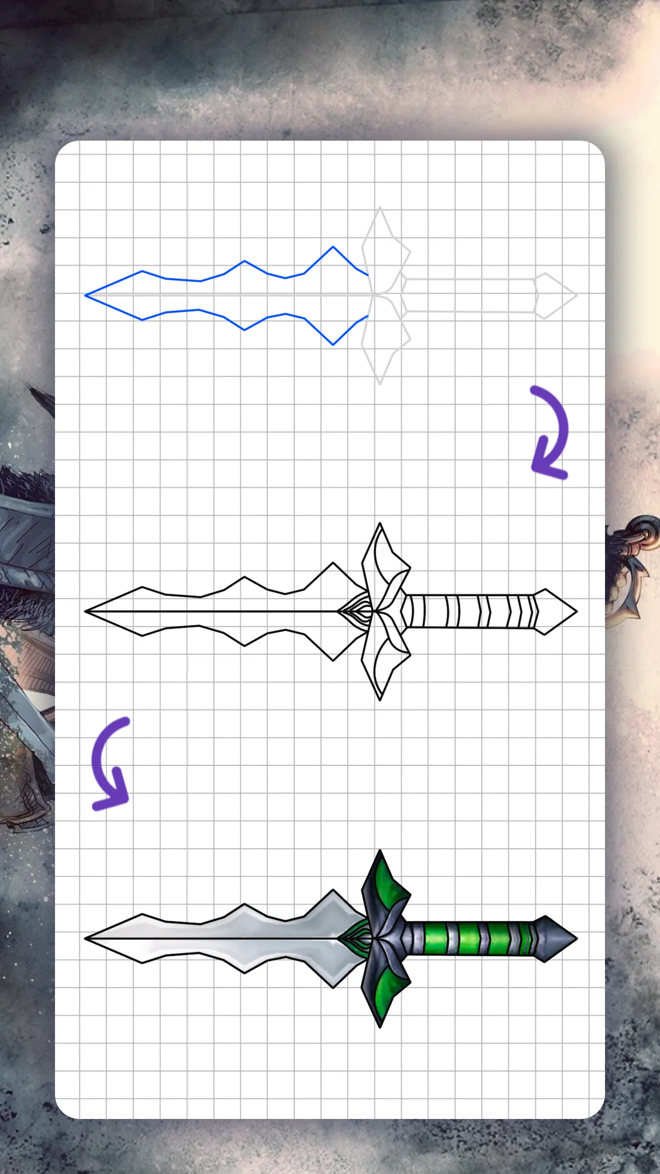 How to draw weapons. Daggers | Indus Appstore | Screenshot