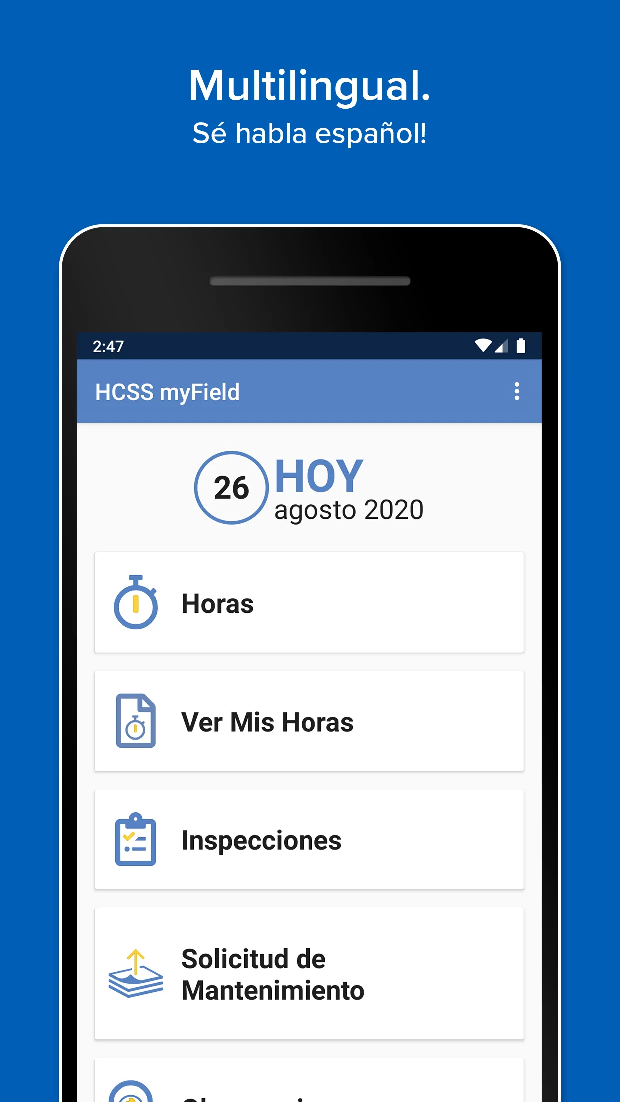 HCSS myField: Track job hours  | Indus Appstore | Screenshot