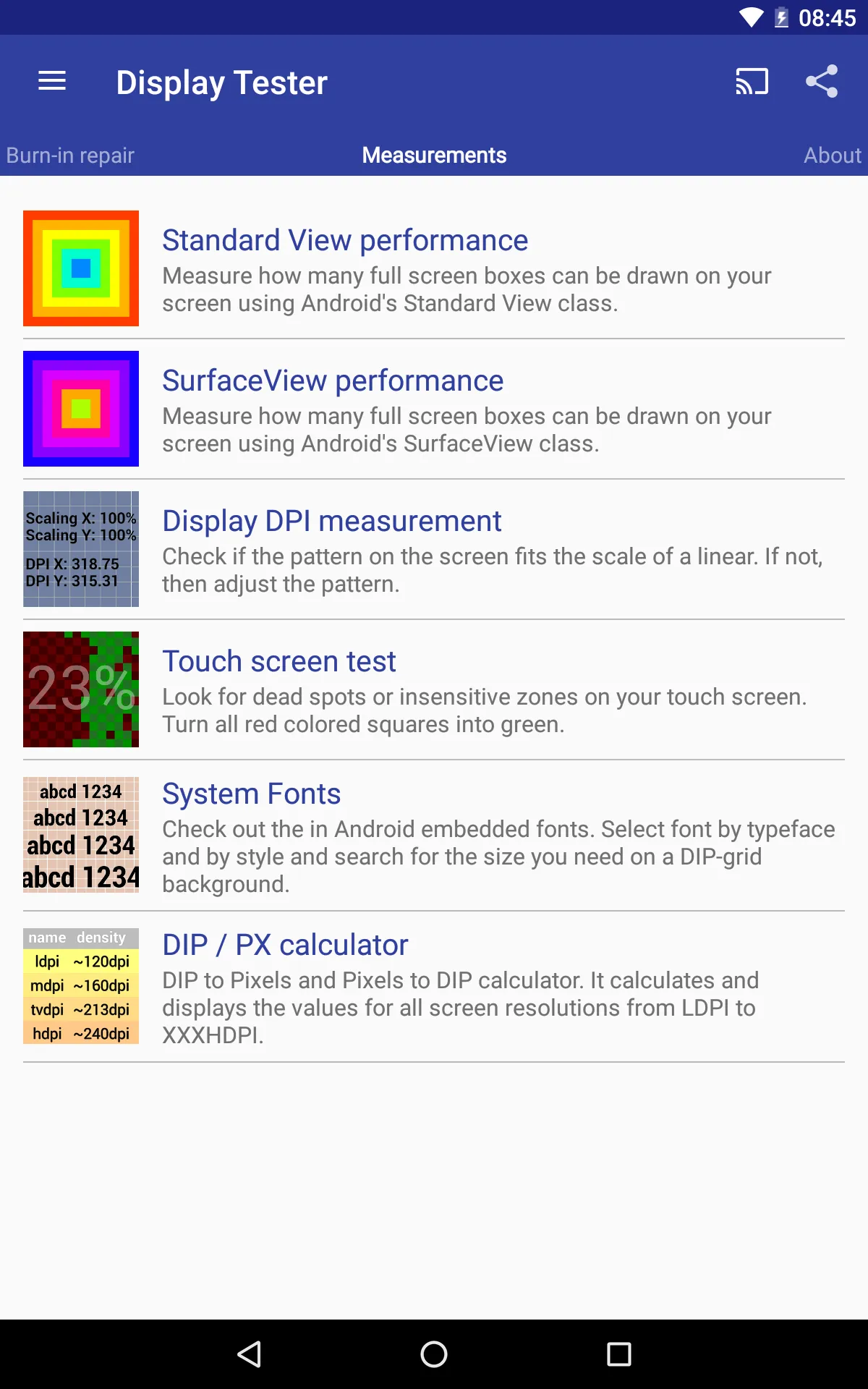 Display Tester | Indus Appstore | Screenshot