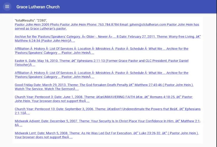 Grace Lutheran Church | Indus Appstore | Screenshot