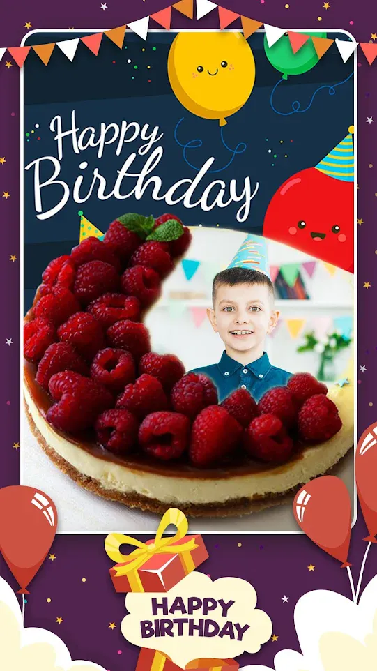 Photo On Birthday Cake | Indus Appstore | Screenshot