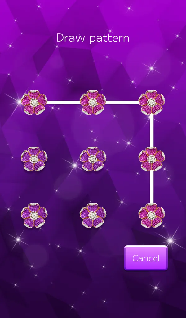 Purple Diamond Flower Zipper | Indus Appstore | Screenshot