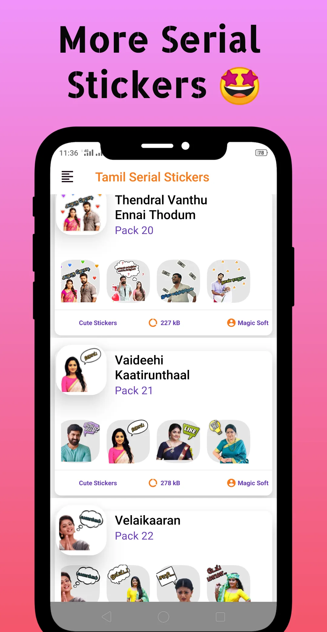 Tamil Serial Stickers | Indus Appstore | Screenshot