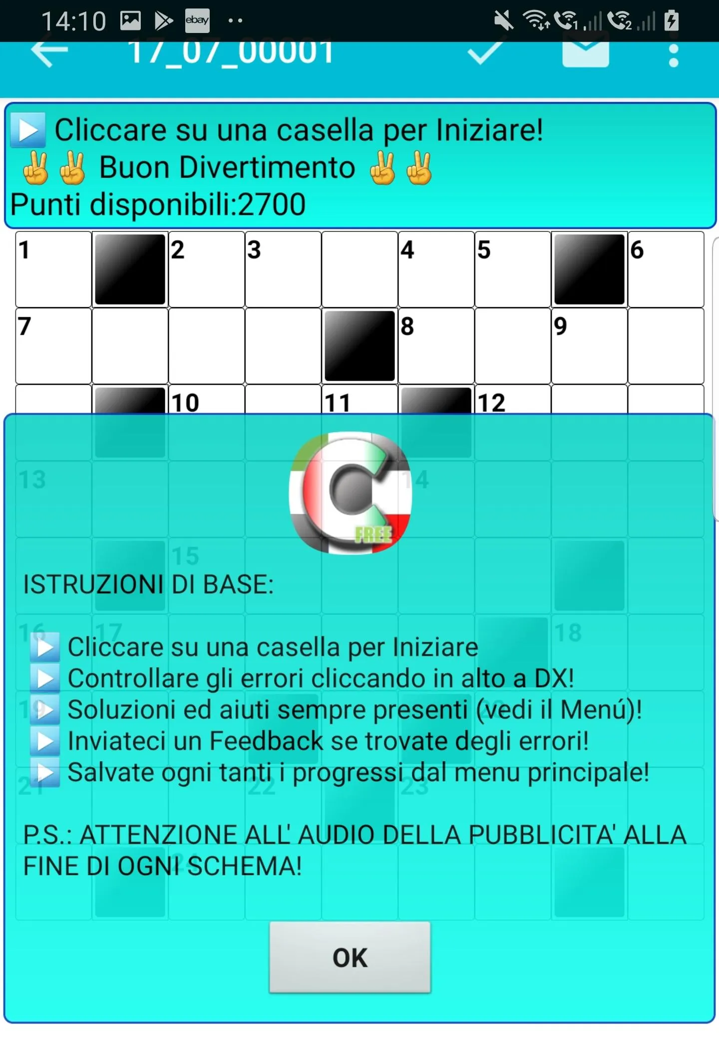 Italian Crossword Puzzles | Indus Appstore | Screenshot