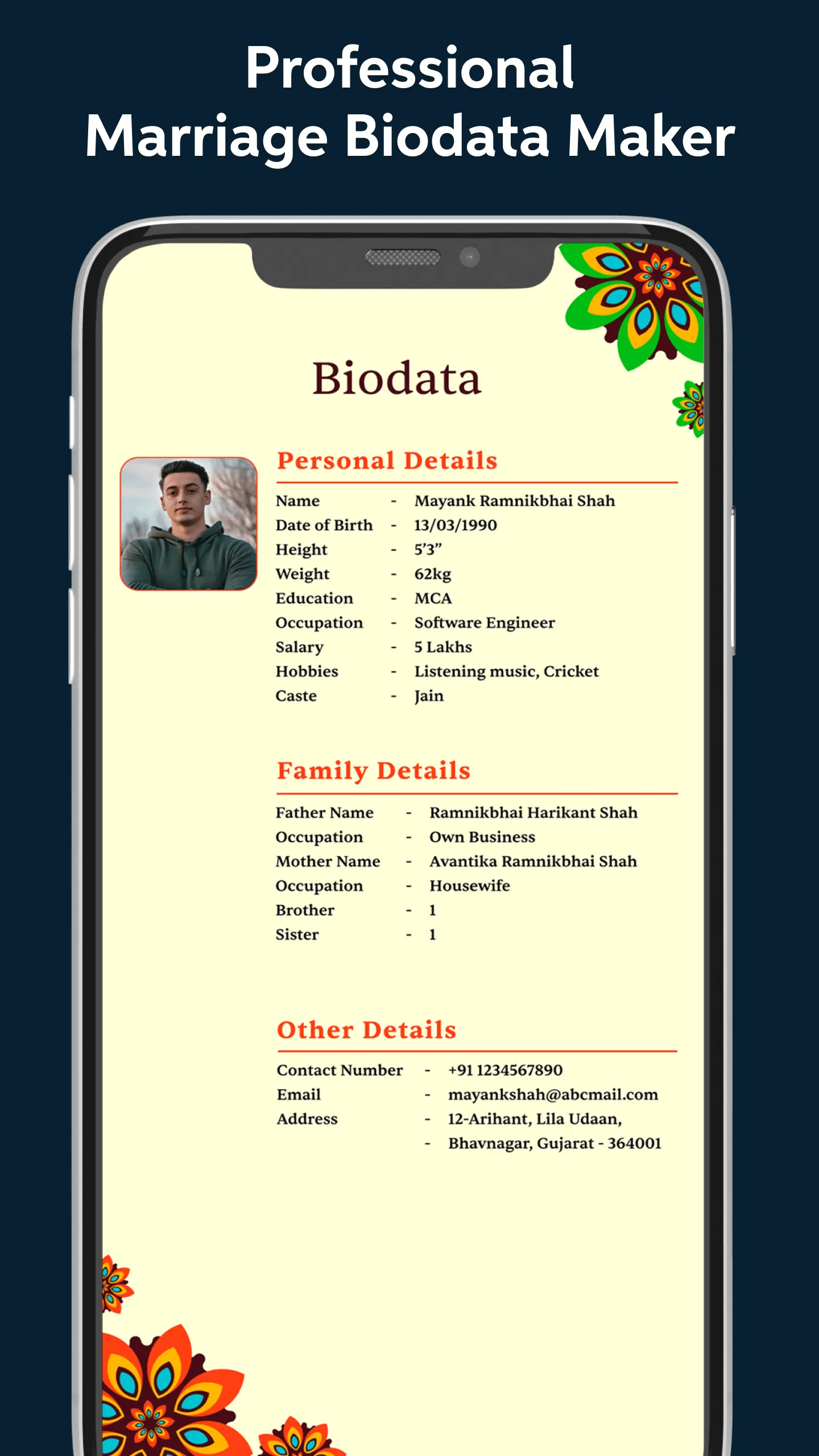 Marriage Biodata Creator | Indus Appstore | Screenshot