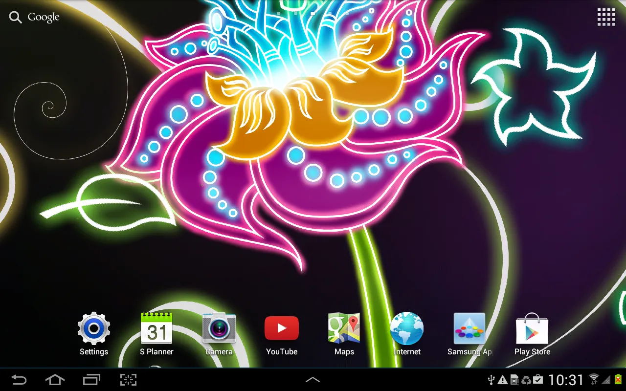 Neon Flowers Live Wallpaper | Indus Appstore | Screenshot