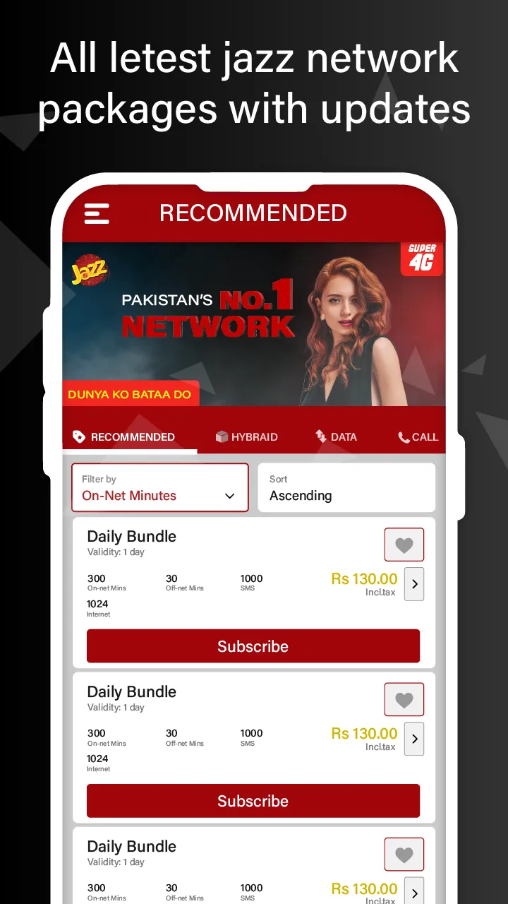 All Sim Network Packages Codes | Indus Appstore | Screenshot