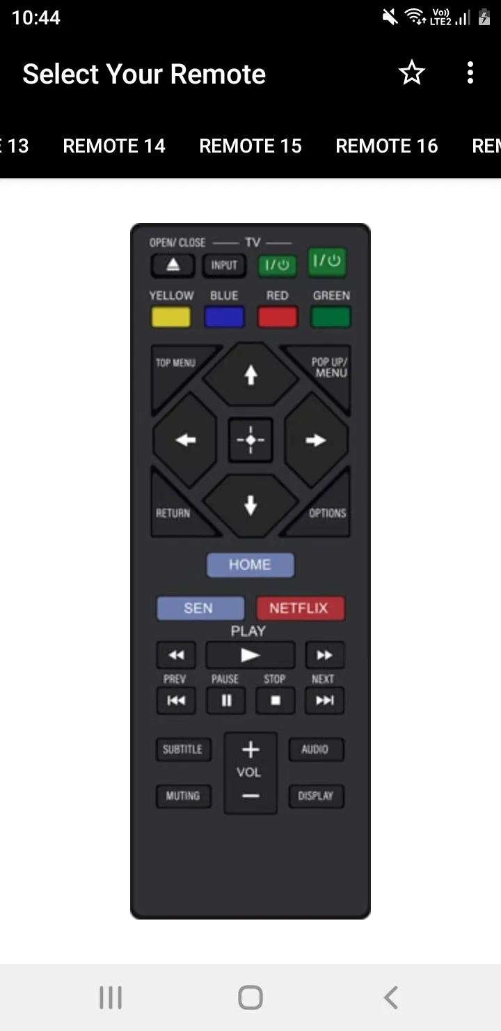 Sony TV Remote | Indus Appstore | Screenshot