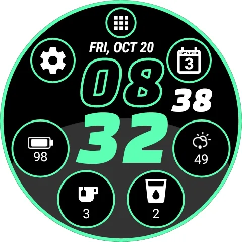 Digi Watch Face (by HuskyDEV) | Indus Appstore | Screenshot