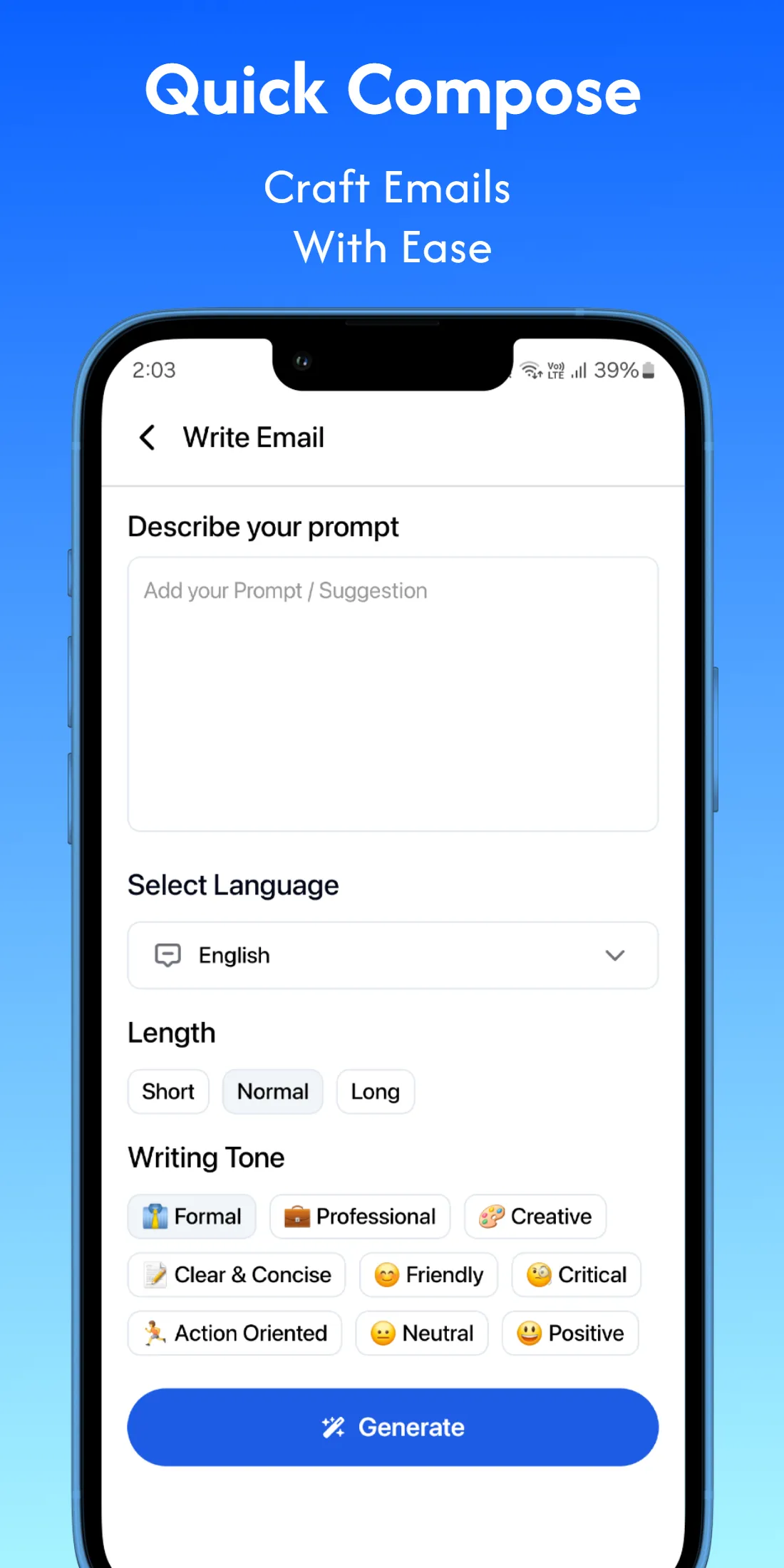 QuickMail : AI Email Writer | Indus Appstore | Screenshot