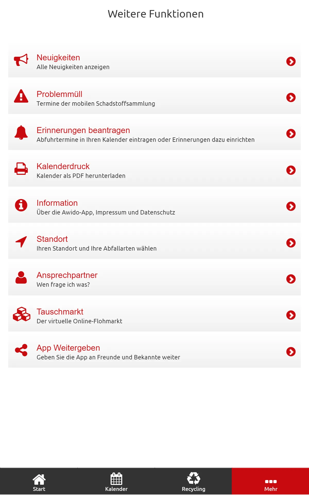 LRA Schweinfurt Abfall-App | Indus Appstore | Screenshot