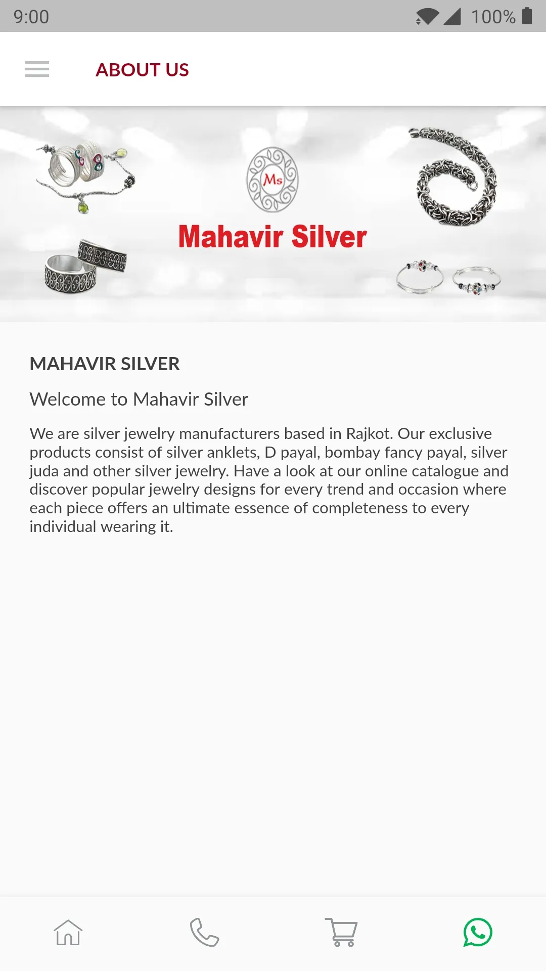 Mahavir Silver Jewellery Manuf | Indus Appstore | Screenshot