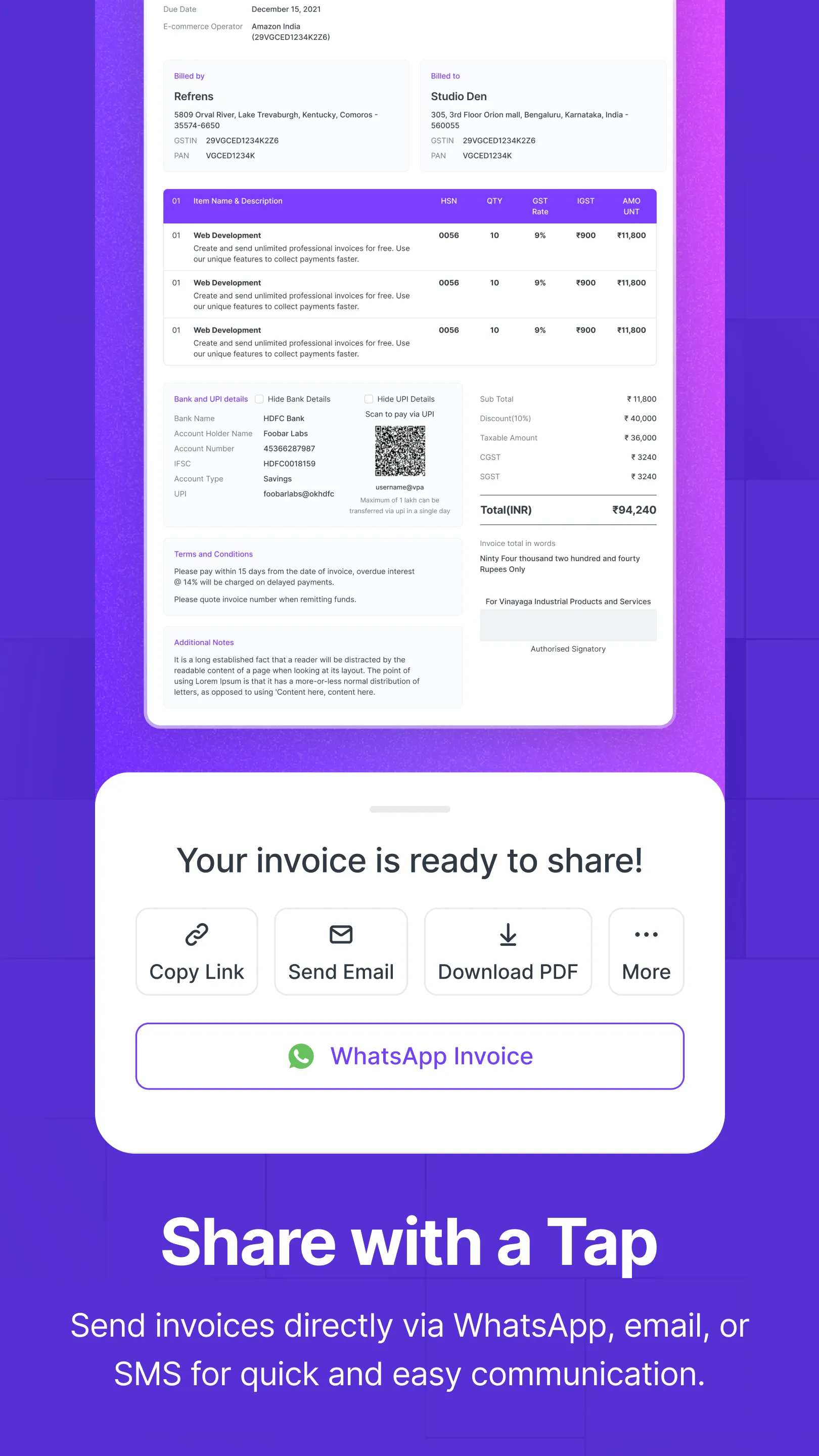 Invoice & Quotation maker App | Indus Appstore | Screenshot