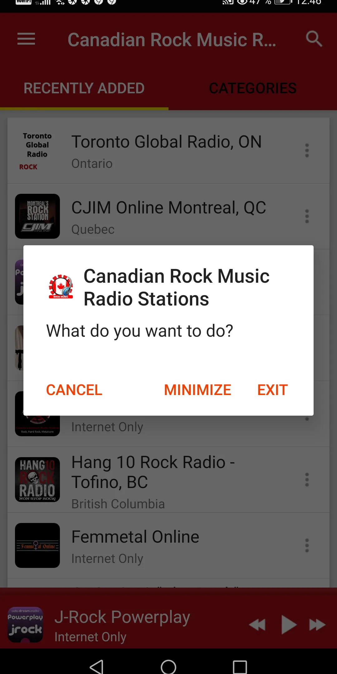 Canadian Rock Radio Stations | Indus Appstore | Screenshot