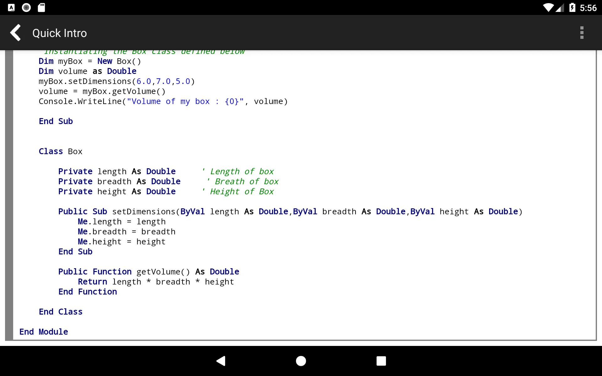 VB.NET Programming Compiler | Indus Appstore | Screenshot