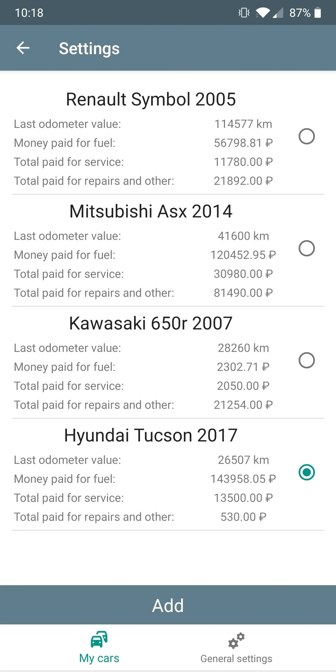 Car expenses | Indus Appstore | Screenshot