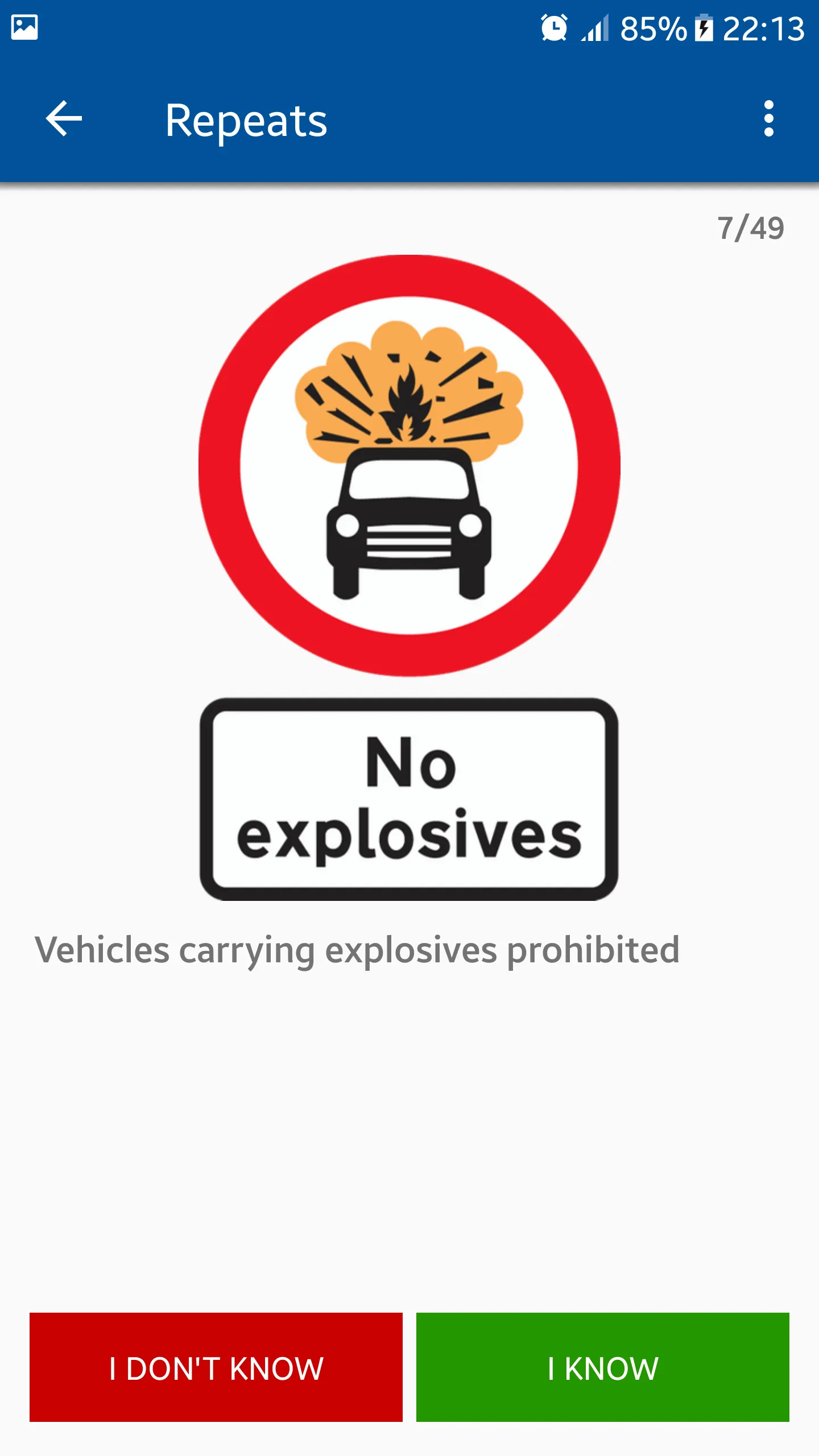 I know my traffic signs (UK) | Indus Appstore | Screenshot