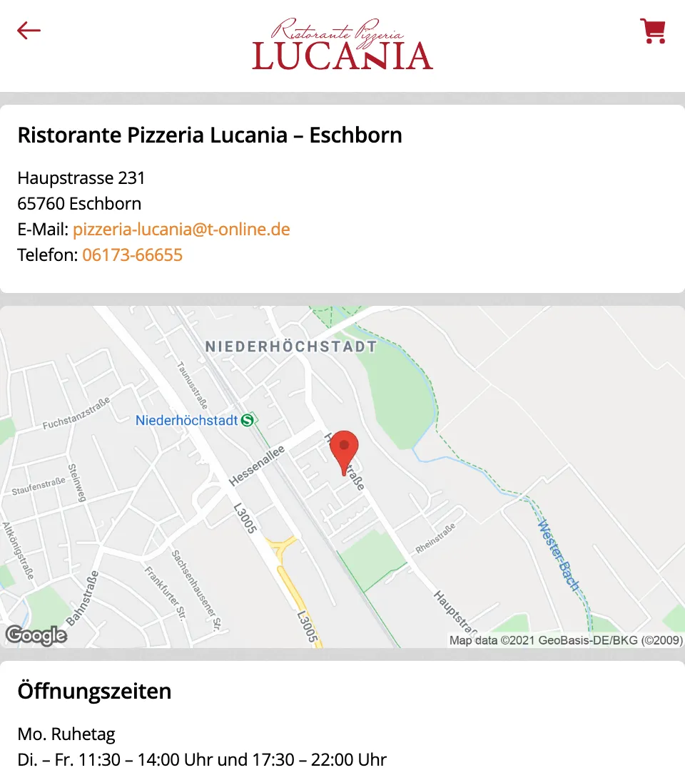 Pizzeria Lucania Eschborn | Indus Appstore | Screenshot