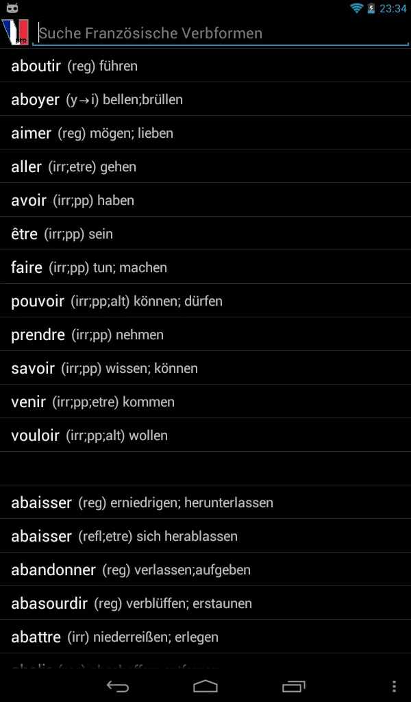 French Verbs | Indus Appstore | Screenshot