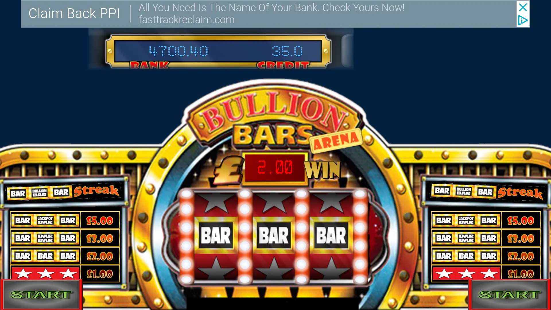 Bullion Bars Arena UK Slot | Indus Appstore | Screenshot