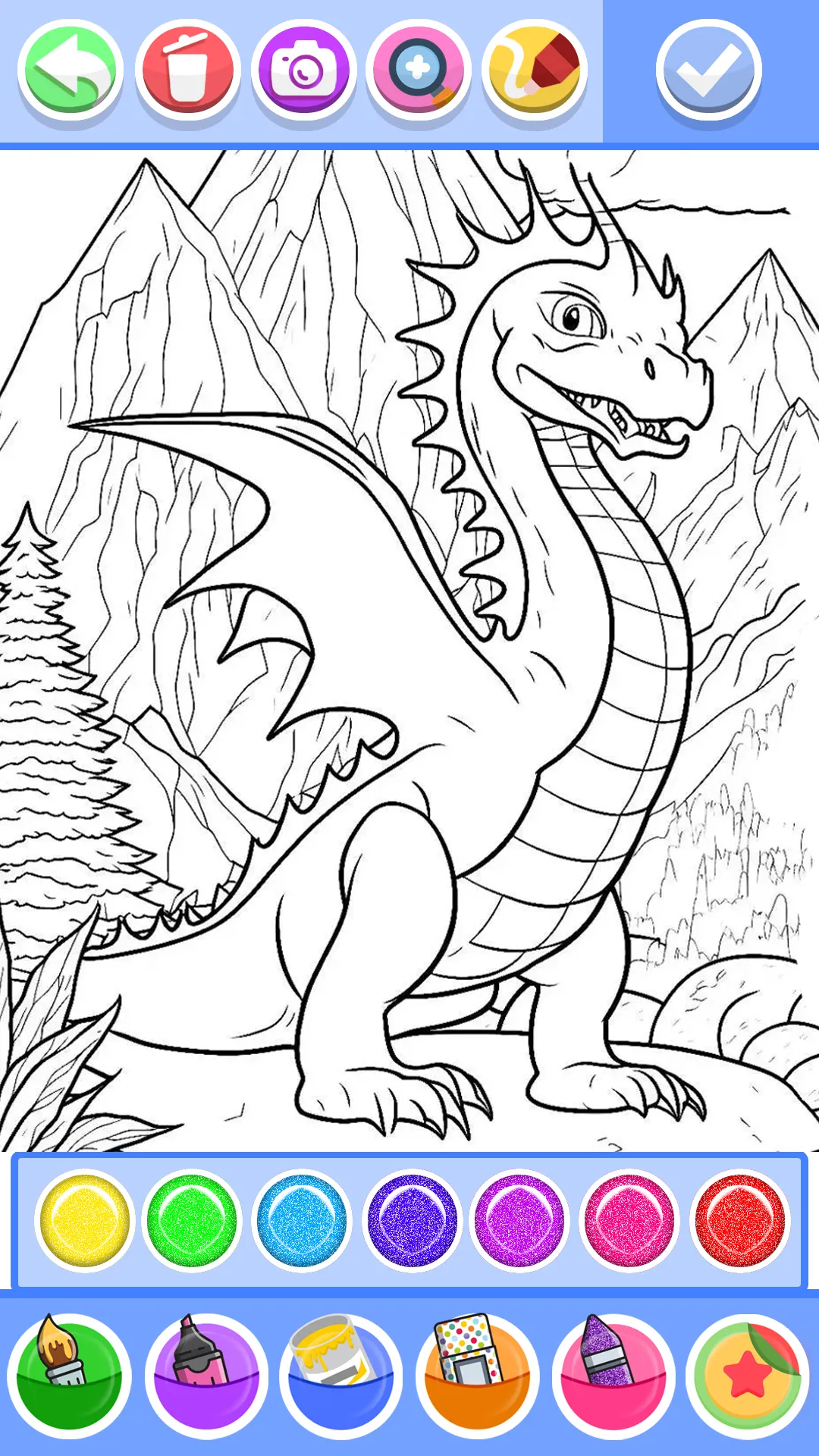 Dragon Coloring & Drawing Game | Indus Appstore | Screenshot