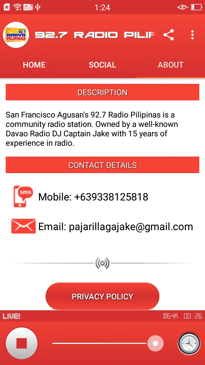 92.7 Radio Pilipinas Agusan | Indus Appstore | Screenshot