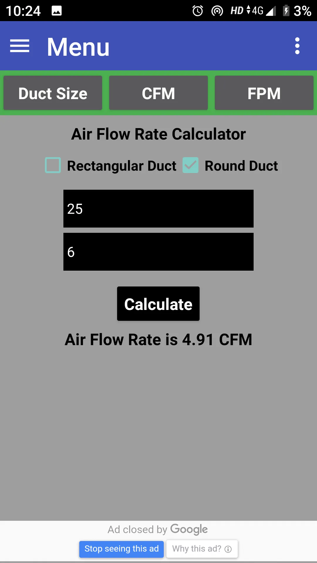 Duct Calculator | Indus Appstore | Screenshot