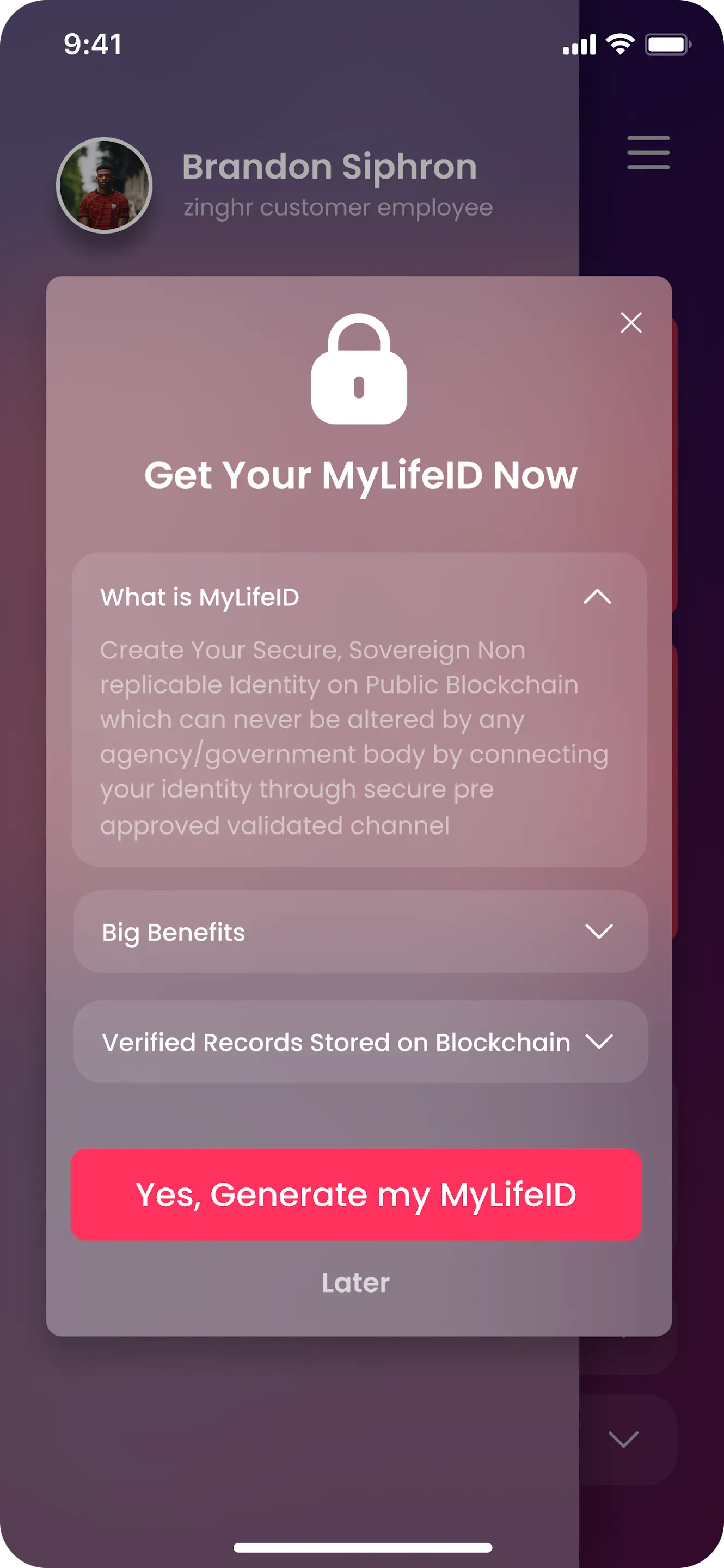 myLifeID | Indus Appstore | Screenshot