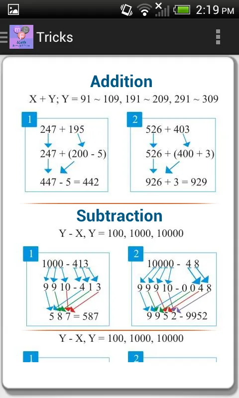 Math Formulas and Tricks | Indus Appstore | Screenshot