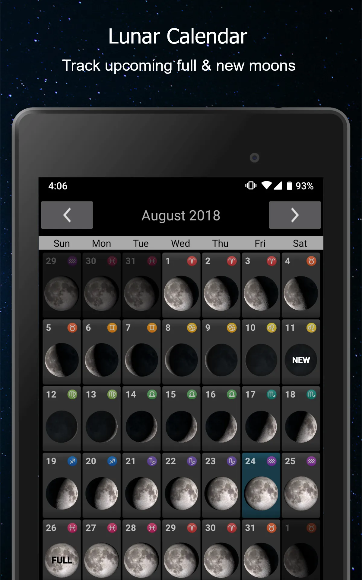 Phases of the Moon | Indus Appstore | Screenshot
