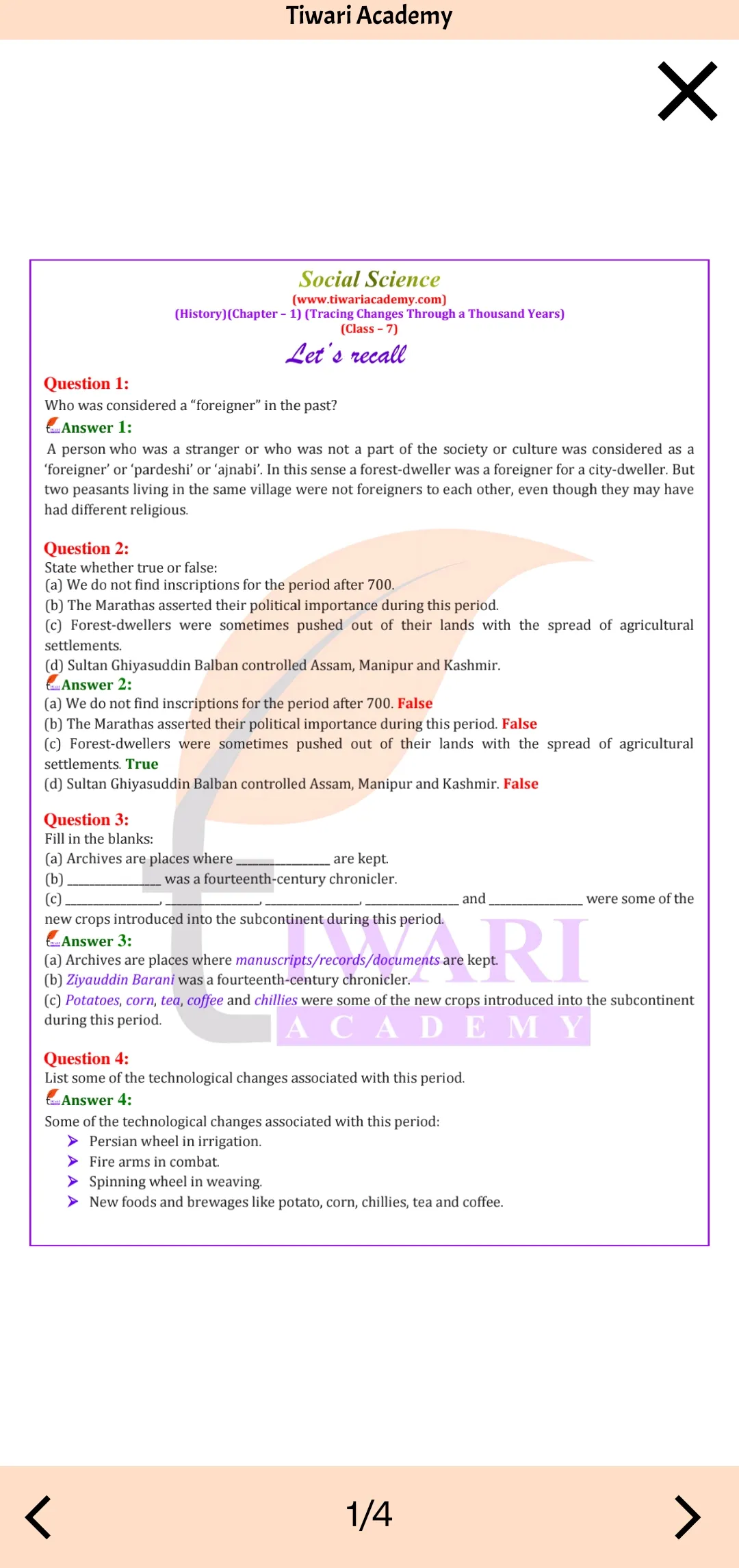 Class 7 Social Science 2023-24 | Indus Appstore | Screenshot