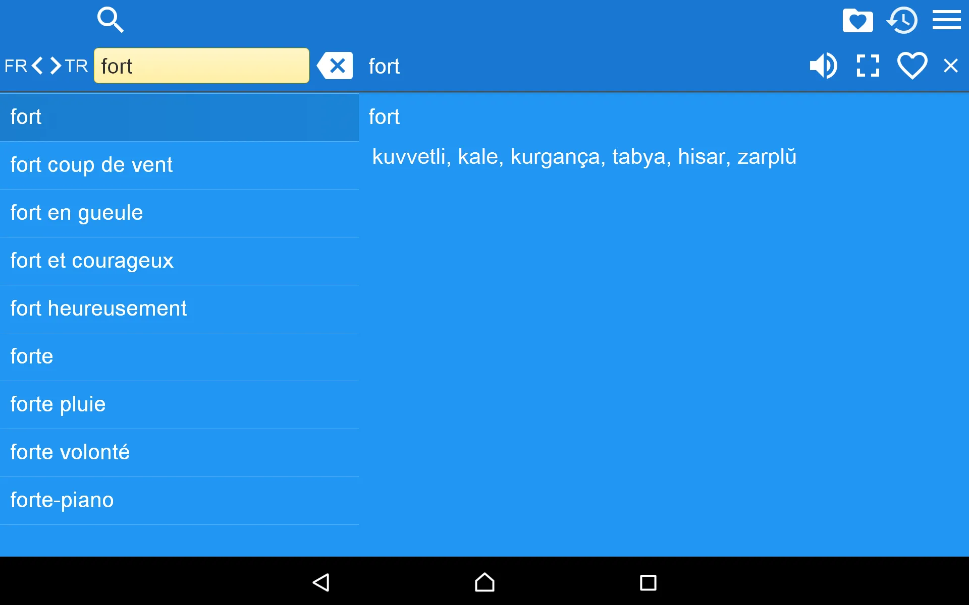 French Turkish Dictionary | Indus Appstore | Screenshot