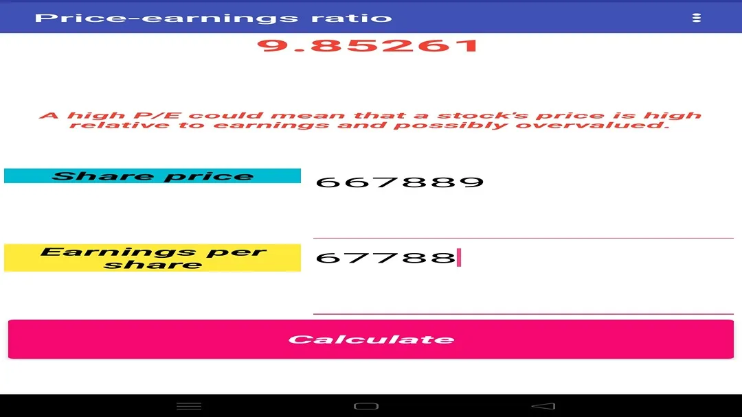 Financial Ratio Calculator | Indus Appstore | Screenshot