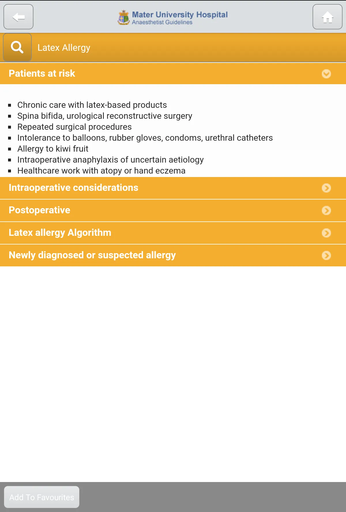 Mater Anaesthetist Guidelines | Indus Appstore | Screenshot